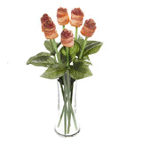 Half Dozen Bacon Roses in a Vase